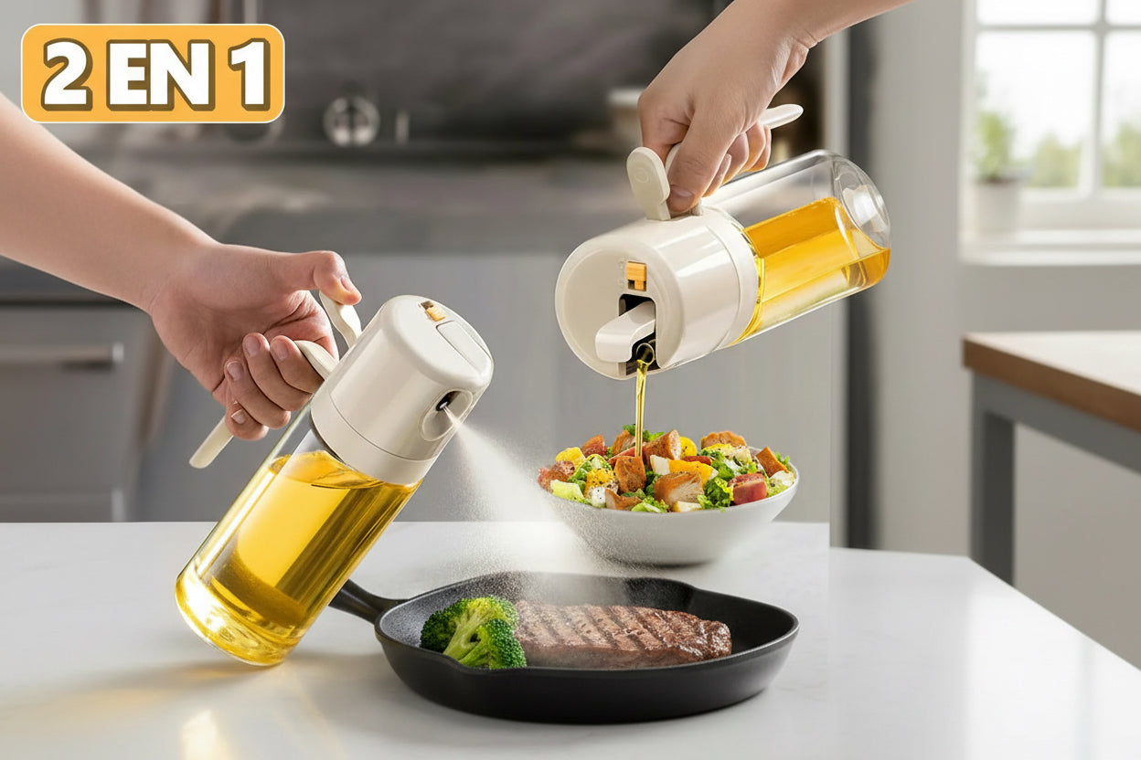 2 in 1 Oil Sprayer Bottle BBQ Cooking Oil Dispenser Olive Oil Pourers Sprayer Kitchen Baking Oil Mister Vinegar Bottle